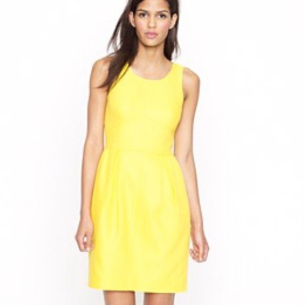 J.Crew// bright yellow fitted dress, size 8